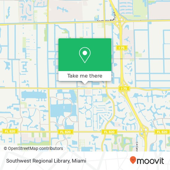 Southwest Regional Library map