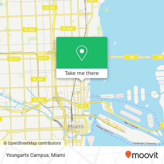 Mapa de Youngarts Campus