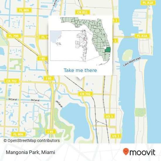 Mangonia Park map