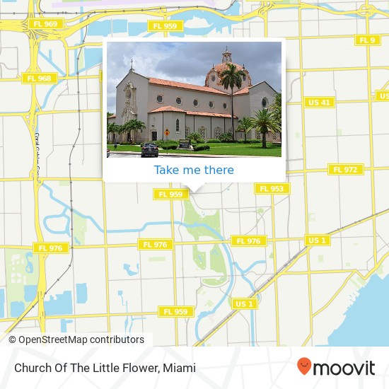 Church Of The Little Flower map