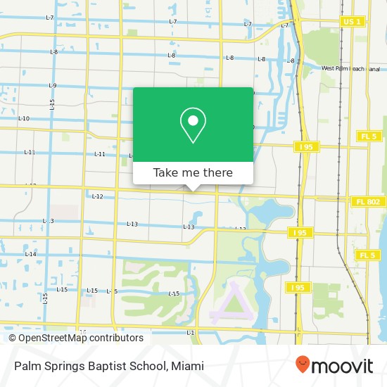 Palm Springs Baptist School map