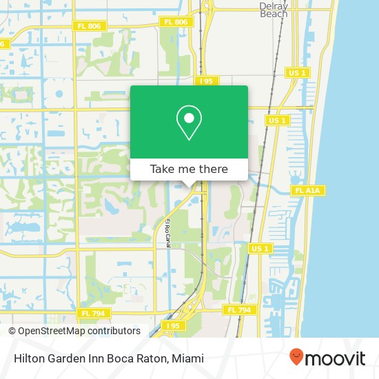 Mapa de Hilton Garden Inn Boca Raton