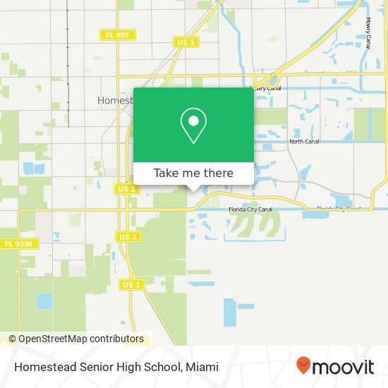 Homestead Senior High School map