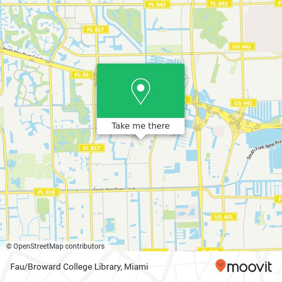 Mapa de Fau/Broward College Library