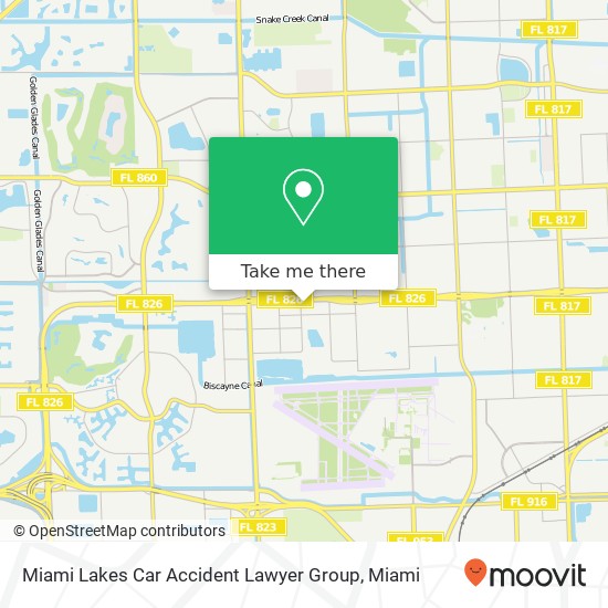 Mapa de Miami Lakes Car Accident Lawyer Group