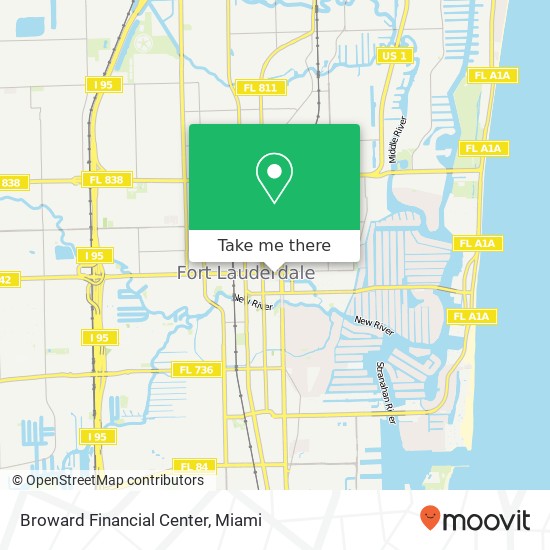 Mapa de Broward Financial Center