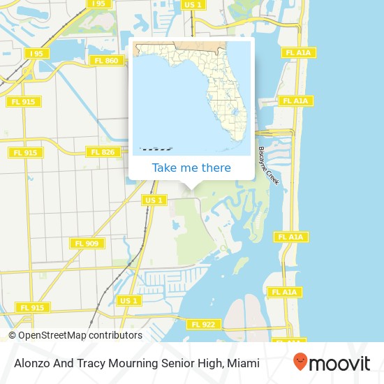 Alonzo And Tracy Mourning Senior High map