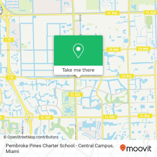 Pembroke Pines Charter School - Central Campus map