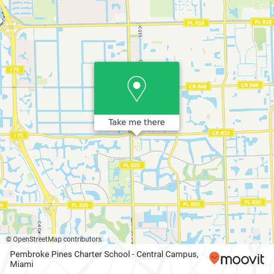 Mapa de Pembroke Pines Charter School - Central Campus