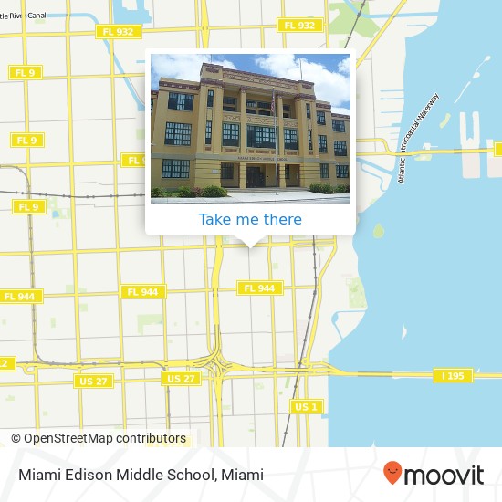 Mapa de Miami Edison Middle School