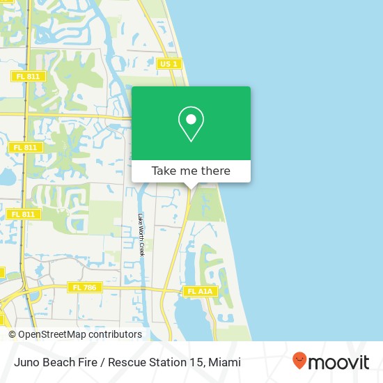 Mapa de Juno Beach Fire / Rescue Station 15