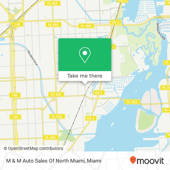 M & M Auto Sales Of North Miami map