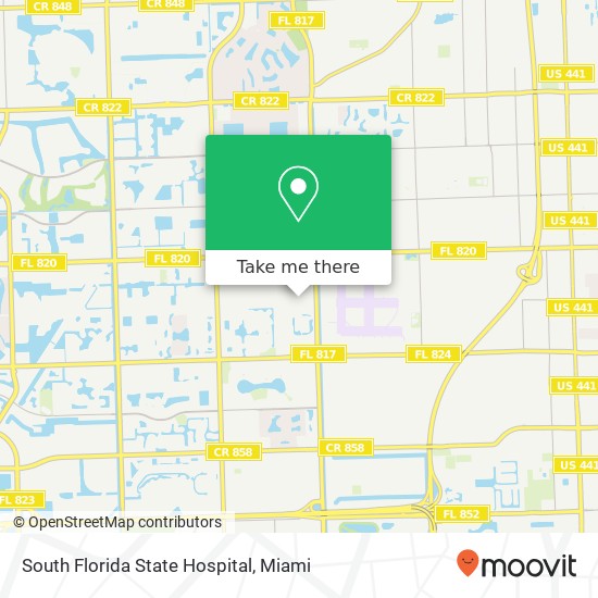 South Florida State Hospital map