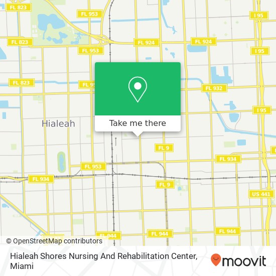 Hialeah Shores Nursing And Rehabilitation Center map