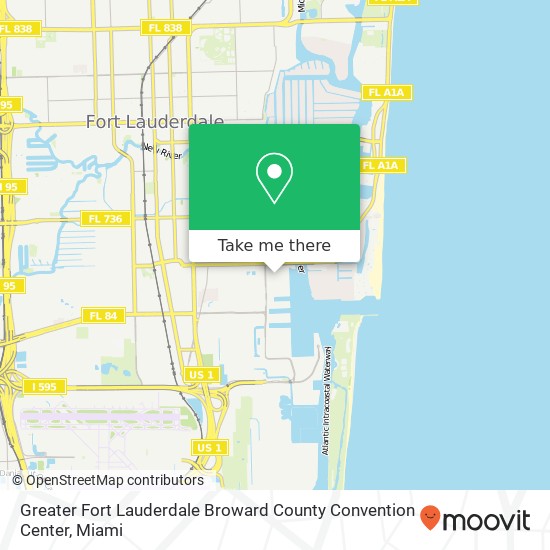 Greater Fort Lauderdale Broward County Convention Center map