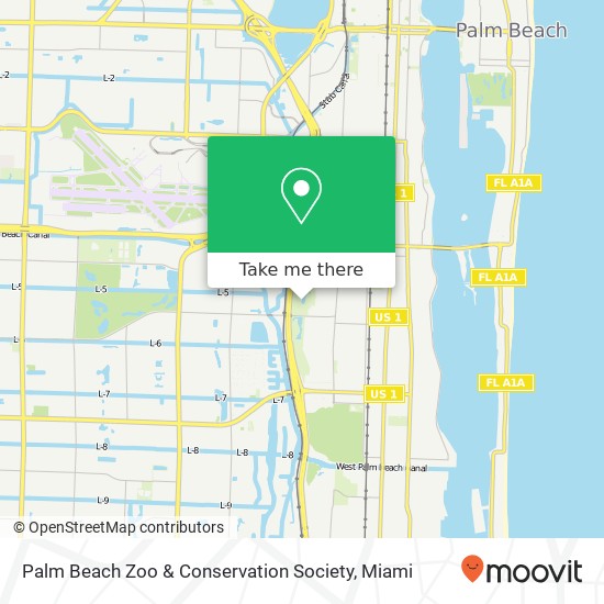 Mapa de Palm Beach Zoo & Conservation Society