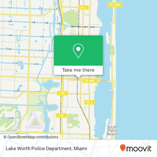Lake Worth Police Department map
