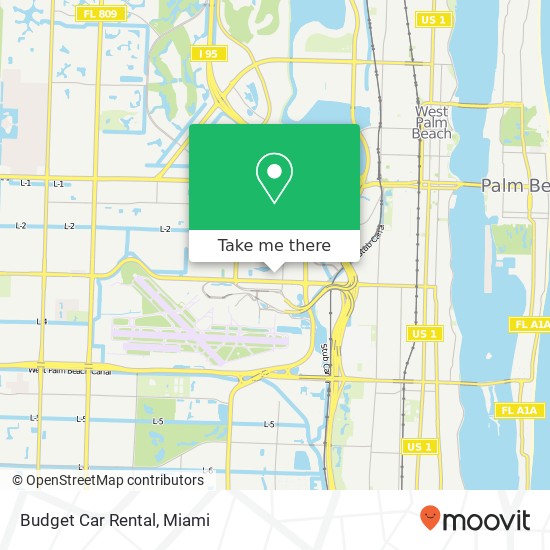 Budget Car Rental map