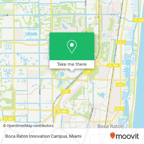 Mapa de Boca Raton Innovation Campus