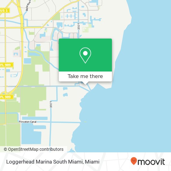 Loggerhead Marina South Miami map