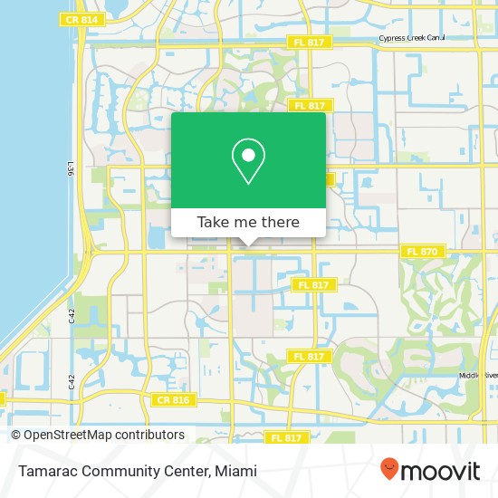 Tamarac Community Center map