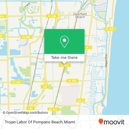 Mapa de Trojan Labor Of Pompano Beach