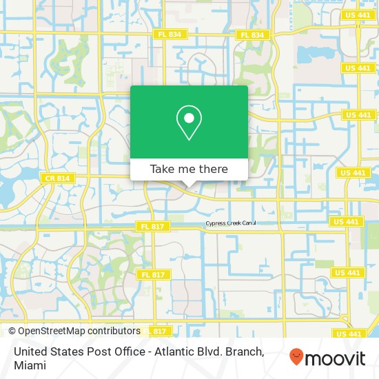 United States Post Office - Atlantic Blvd. Branch map