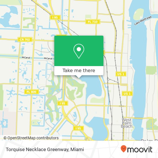 Mapa de Torquise Necklace Greenway