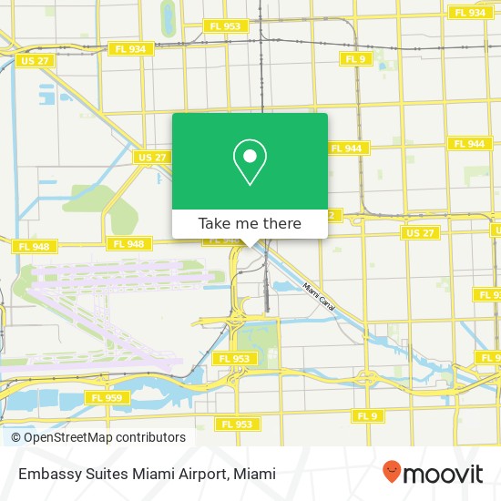 Mapa de Embassy Suites Miami Airport