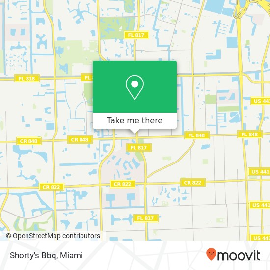 Shorty's Bbq map