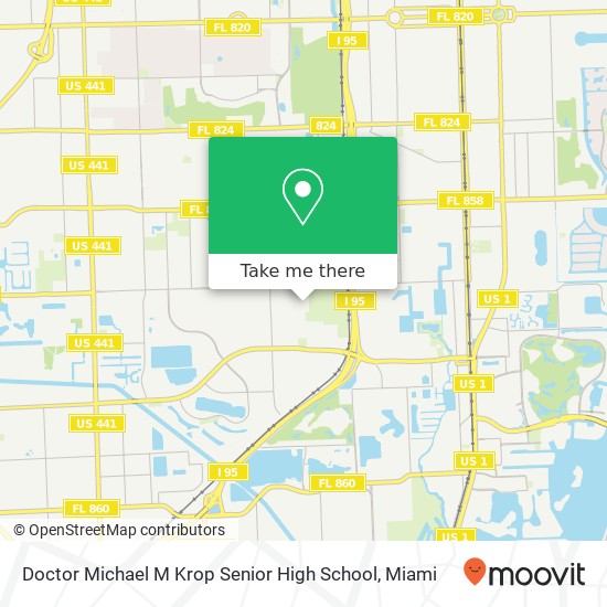 Doctor Michael M Krop Senior High School map