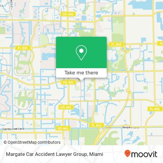 Margate Car Accident Lawyer Group map