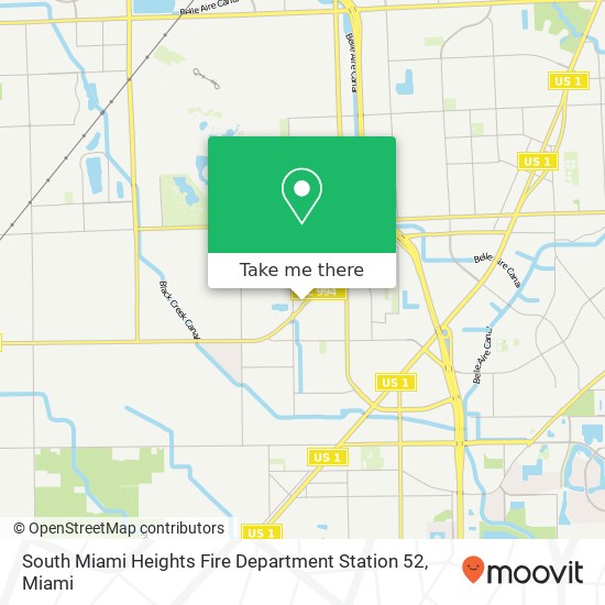 Mapa de South Miami Heights Fire Department Station 52