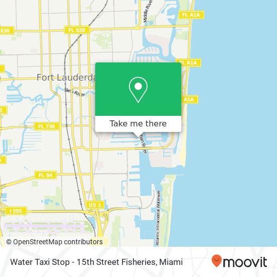 Water Taxi Stop - 15th Street Fisheries map