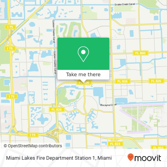 Mapa de Miami Lakes Fire Department Station 1