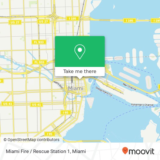 Miami Fire / Rescue Station 1 map