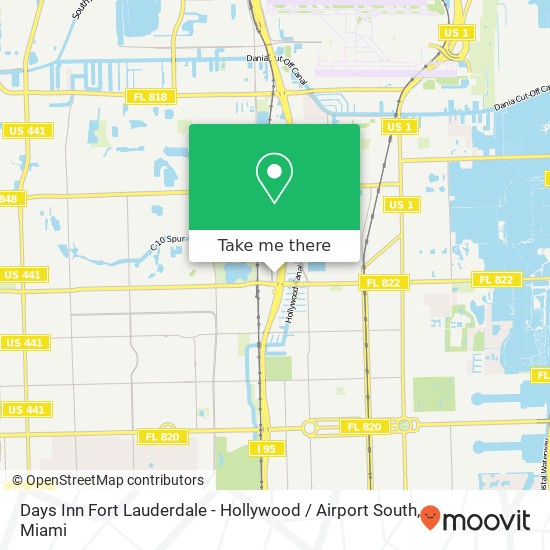 Mapa de Days Inn Fort Lauderdale - Hollywood / Airport South