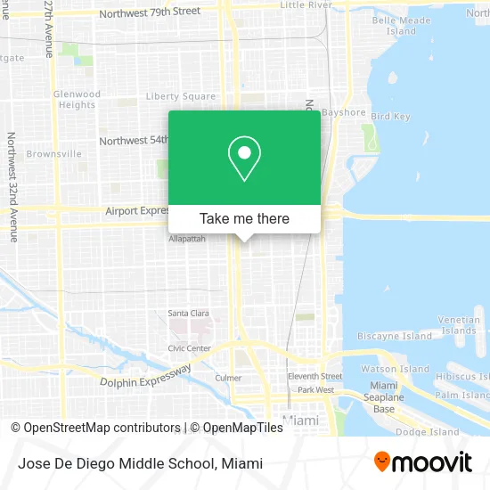 Jose De Diego Middle School map