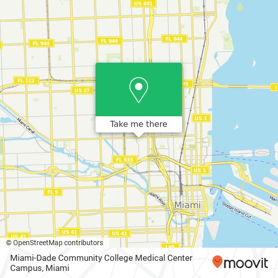 Mapa de Miami-Dade Community College Medical Center Campus