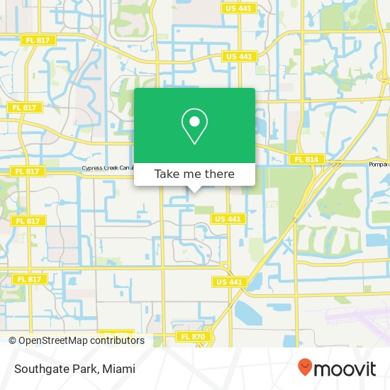 Mapa de Southgate Park