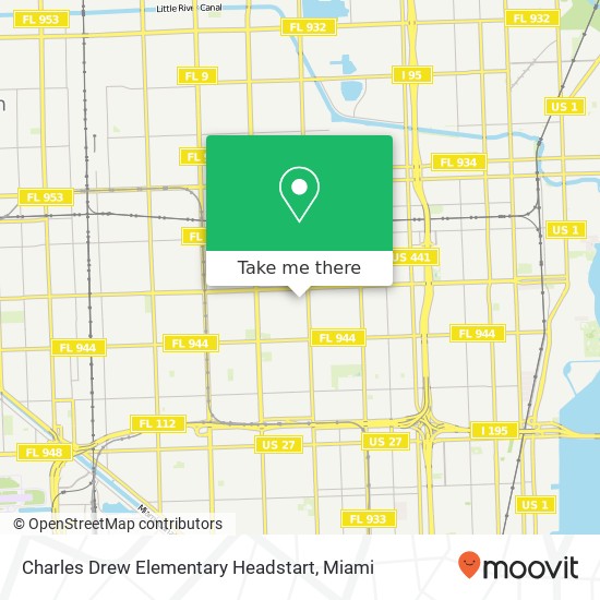 Charles Drew Elementary Headstart map