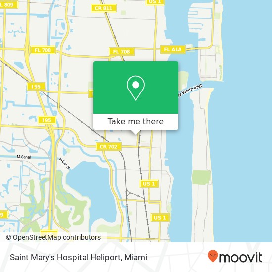 Mapa de Saint Mary's Hospital Heliport