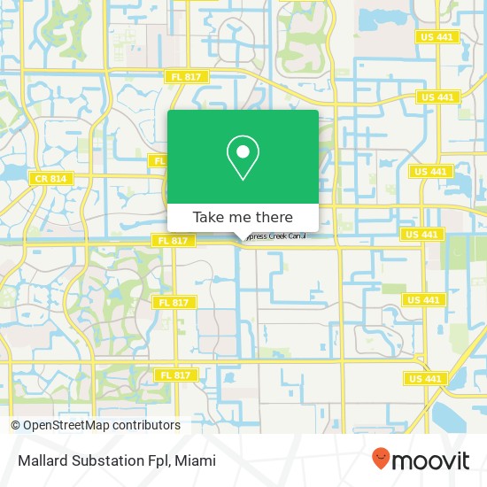 Mallard Substation Fpl map