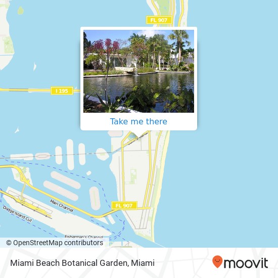 Mapa de Miami Beach Botanical Garden