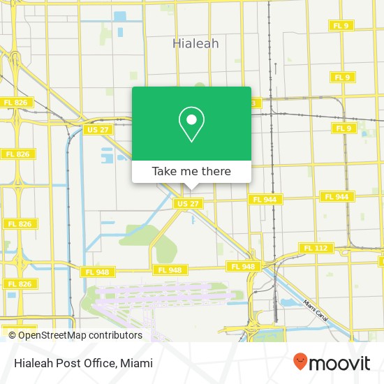 Mapa de Hialeah Post Office