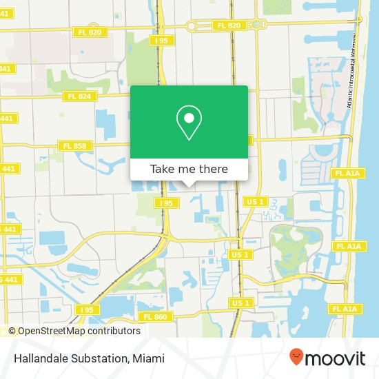 Mapa de Hallandale Substation