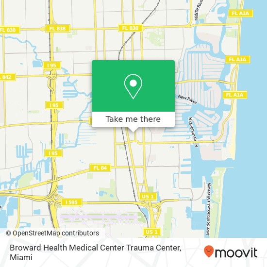 Broward Health Medical Center Trauma Center map