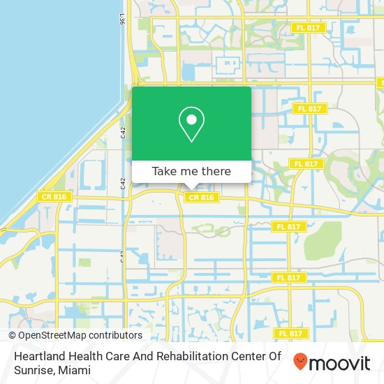 Heartland Health Care And Rehabilitation Center Of Sunrise map