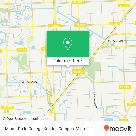 Miami-Dade College Kendall Campus map