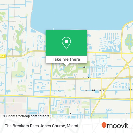 The Breakers Rees Jones Course map